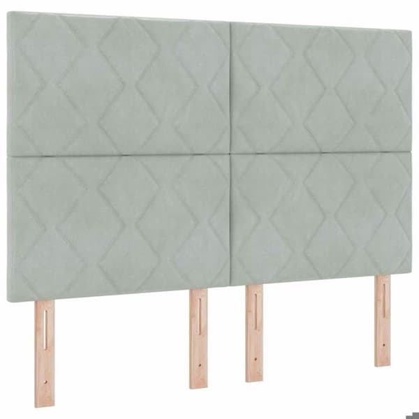 Maison Exclusive - Ljust grå sänggavel 144 cm Sammet