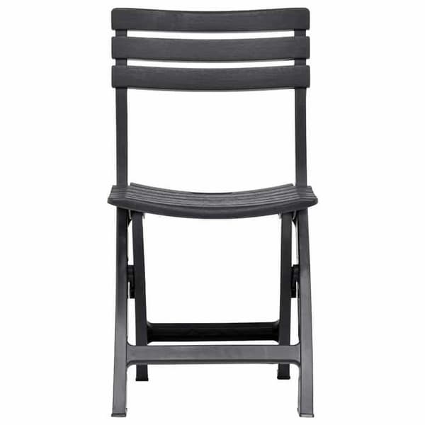 Maison Exclusive - Fällstolar, set om 2, i antracitplast