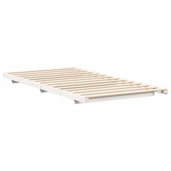 Maison Exclusive - Sängram Vit 100 x 200 cm Massivt trä
