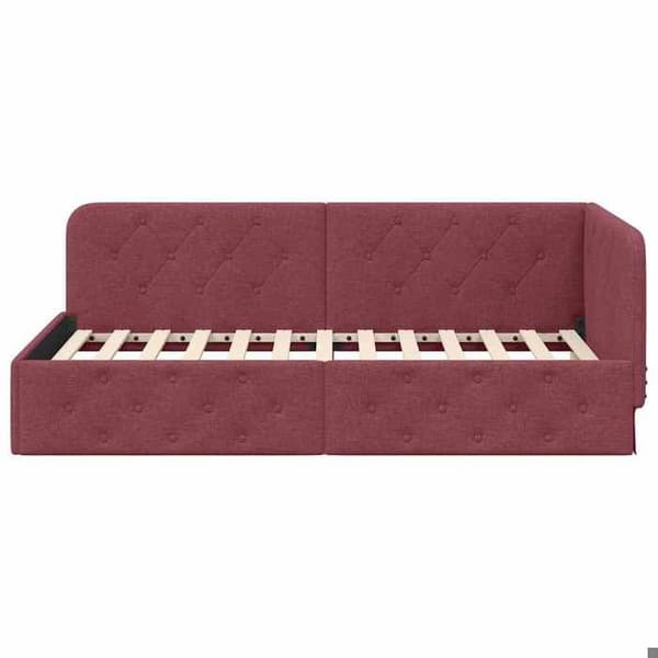Maison Exclusive - Vinkel sengestel Bordeaux 100 x 200 cm stof
