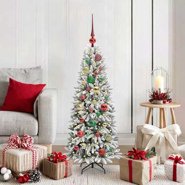 Maison Exclusive - Konstgjord Julgran Vit 120 cm Vit