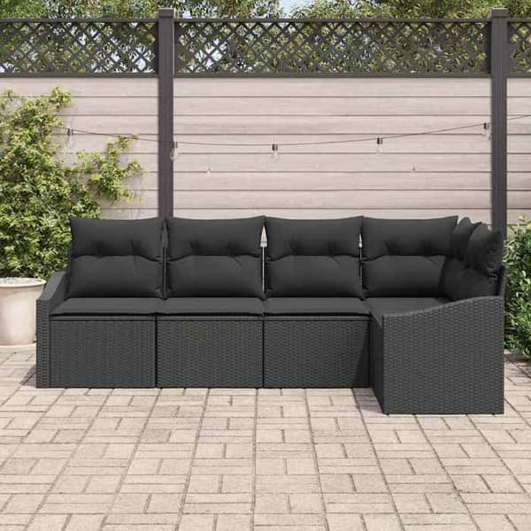 Trädgårdsmöbelset - EXKLUSIV HEM - Konvertibel - Poly rattan - Justerbart bord - Dolda förvaringar