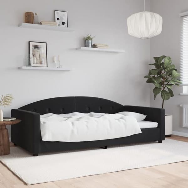 Maison Exclusive - Musta 100x200 cm samettinen levähdyspeti ilman patjaa