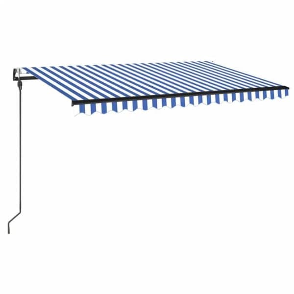 Fällbart tak - EXKLUSIVT HUS - Exklusivt hus - 400x300 cm - Vindsensor - LED-belysning Blå och vit