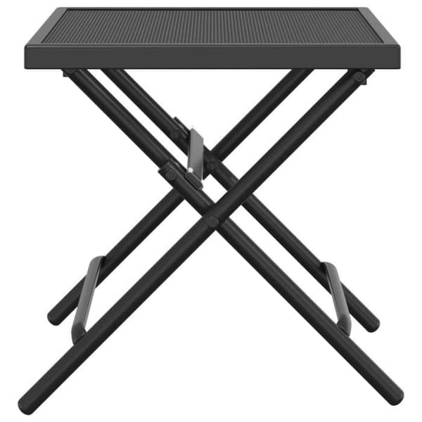 Maison Exclusive - Fällbart trädgårdsbord antracit 38x38x38 cm Ståltrellis antracit