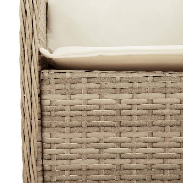 Maison Exclusive - Puutarhakalusteryhmä tyynyillä 5 kpl Beige polyrottinki beige