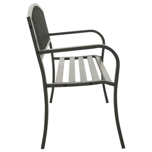 Maison Exclusive - Harmaa puutarhapenkki 120 cm Teräs grå