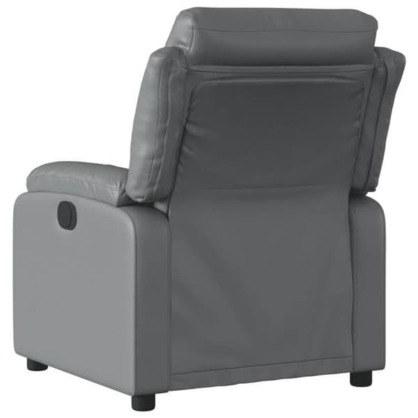 Maison Exclusive - Grå læderlook massage stol med vippefunktion