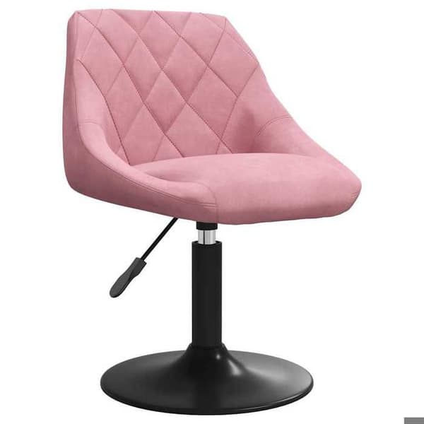 Maison Exclusive - Spisebordsstole med drejefunktion sæt af 6 rosa velour