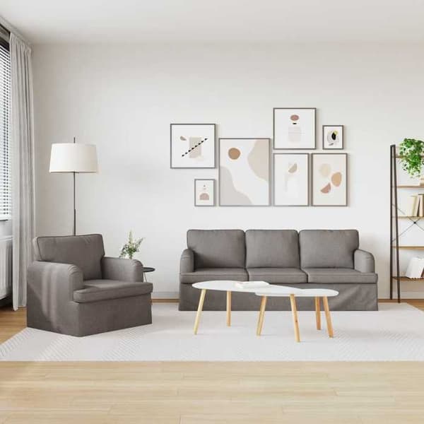 Maison Exclusive - 2-delars soffset i taupe tyg