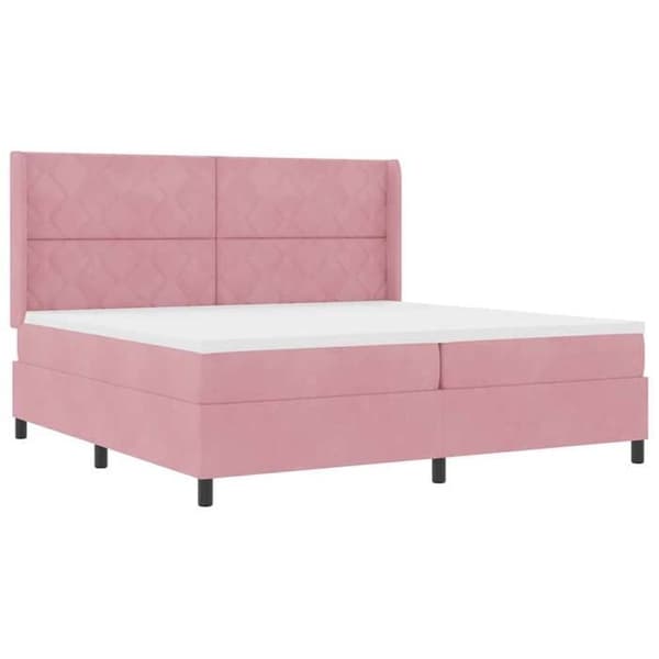 Maison Exclusive - Jousipatja ruusupäällysteellä 200 x 200 cm Sametti Ros