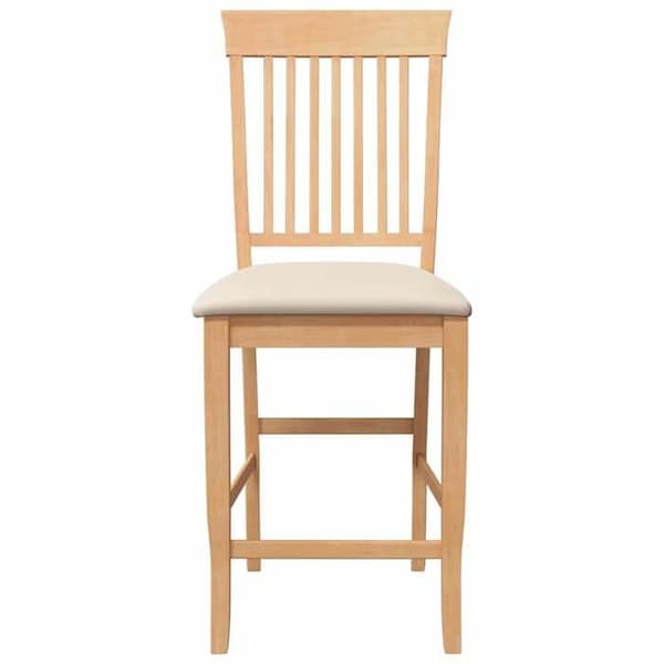 Barstole - EKSKLUSIV HUS - Gummitræ - Sæt af 2 - Puder inkluderet - Ergonomisk ryg