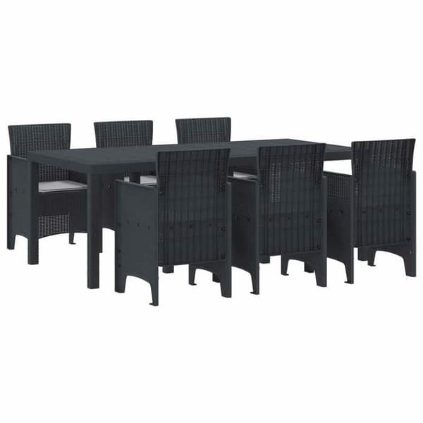 Maison Exclusive - 7 pc have spisebordssæt Anthracit