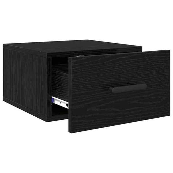 Væghylde - MAISON EXCLUSIVE - 35 x 35 x 20 cm - Sæt med 2 stk - Sort ingeniørtræ - Pladsbesparende
