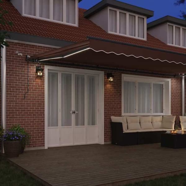 Maison Exclusive - Fällbart tak Brun 600 × 300 cm Polyester