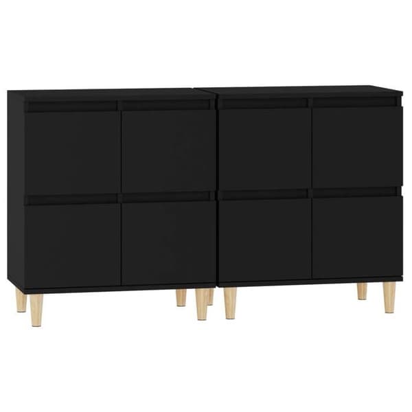 Maison Exclusive - Buffet 2 stk sort 60x35x70 cm ingeniørtræ