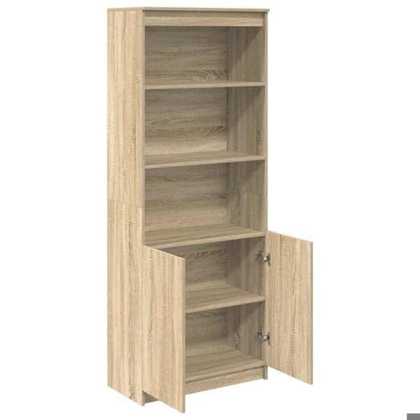 Maison Exclusive - Buffé hög ek sonoma 70x35x180 cm ingenjörsträ