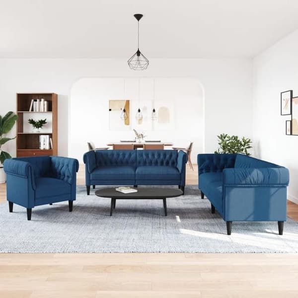 Maison Exclusive - 3 kpl sinisiä kangassohvia