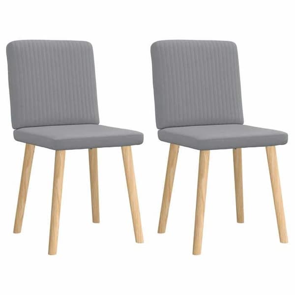 Maison Exclusive - Matstolar set om 2 ljusgrå tyg