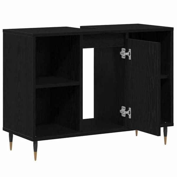 Maison Exclusive - Badeværelsesskab Sort 80 x 33 x 60 cm Ingeniørtræ Svart