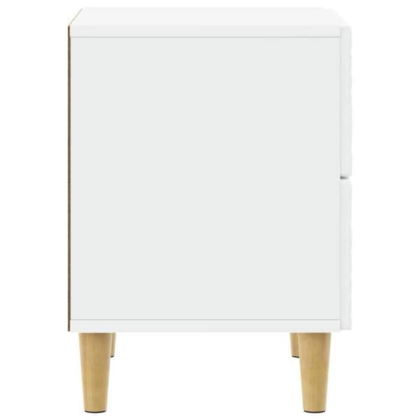 Maison Exclusive - Sängbord Vit 62 x 34,5 x 48 cm Ingenjörsträ