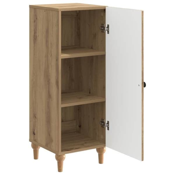 Maison Exclusive - Buffet i håndlavet egetræ 33 x 34,5 x 90 cm Ingeniørtræ
