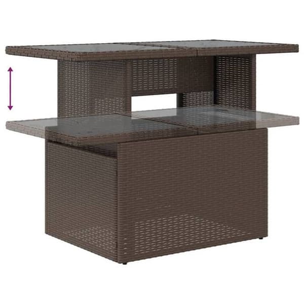 Maison Exclusive - Trädgårdsmöbler med kuddar 5 delar brun flätad resin