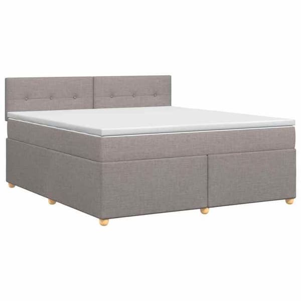 Maison Exclusive - Boxspring säng med madrass Taupe 140 x 200 cm Tyg Mol