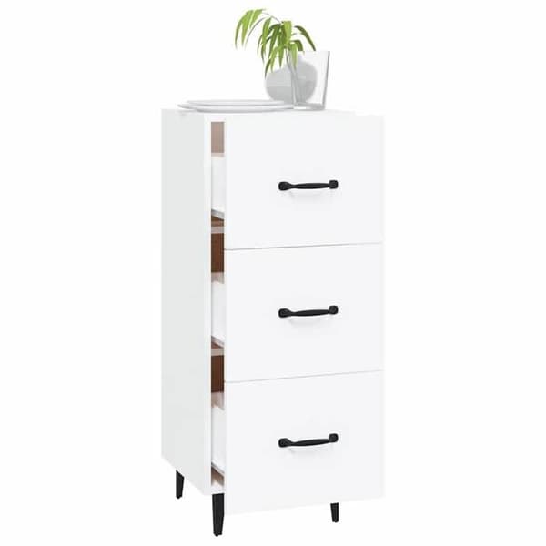 Maison Exclusive - Vit buffé 34,5x34x90 cm ingenjörsträ Vit