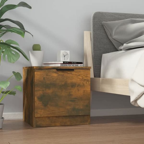Maison Exclusive - Natborde 2 stk Røget eg 40x39x40 cm Rökt ek