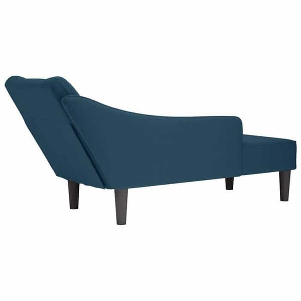 Maison Exclusive - Lang stol med højre armlæn i blå velour