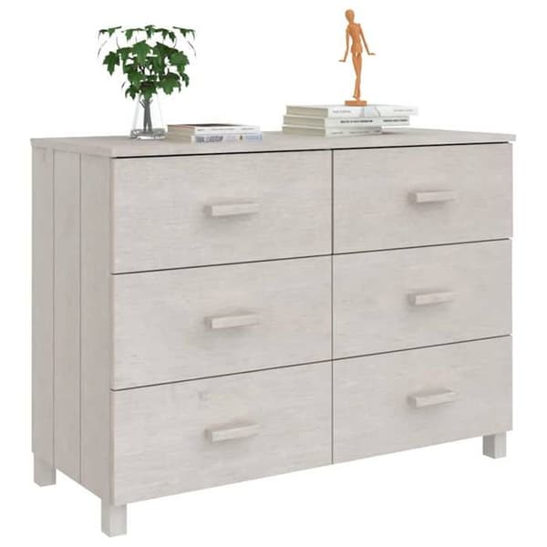 Maison Exclusive - Buffé MOLDE Vit 113x40x80 cm Massivt furu Vit