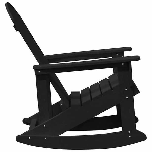 Maison Exclusive - Musta HDPE keinutuoli Adirondack