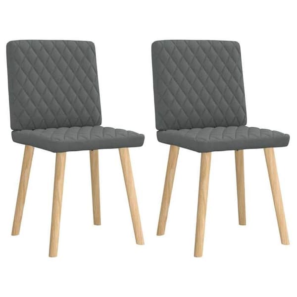 Maison Exclusive - Matstolar set om 2 mörkgrå tyg