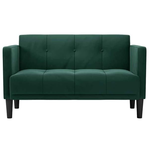 Maison Exclusive - Mörkgrön tvåsitsig soffa 111 cm sammet Mörkgrön