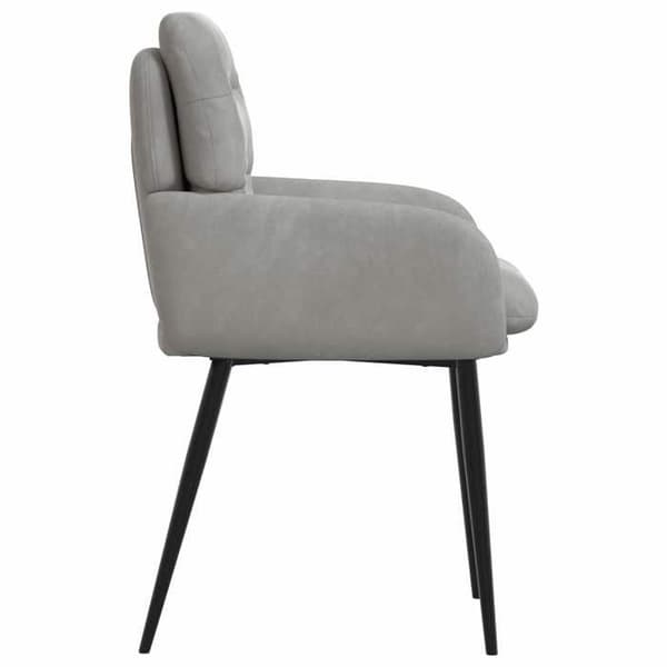 Maison Exclusive - Matstolar 4 st Ljusgrå Sammet