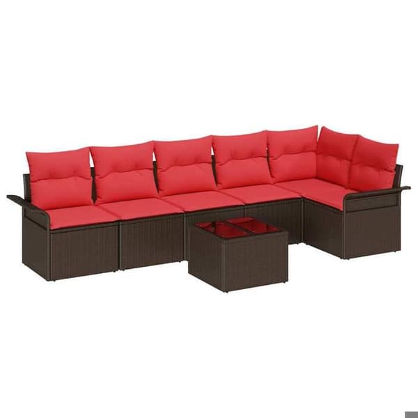 Maison Exclusive - 7 stk. have-sofa sæt i brun polyrotin