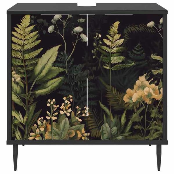 Maison Exclusive - Badeværelsesskab RHENEN Sort eg 60 x 40 x 61 cm