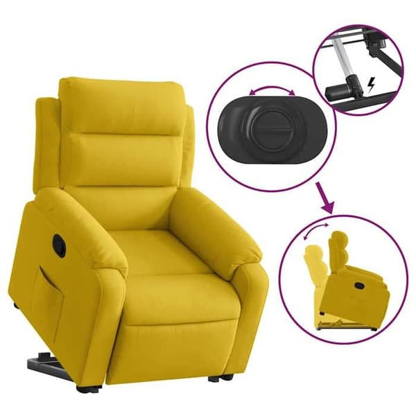 Maison Exclusive - Gult Sammet Recliner Sammetsgul