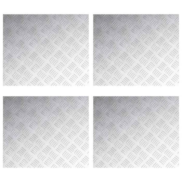 Maison Exclusive - Nez de marche 4 stk 60 x 50 cm Sølv Aluminium Rektangulær