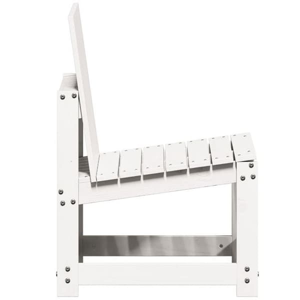 Maison Exclusive - Vit trädgårdsstol 50,5x55x77 cm av massivt furu Vit