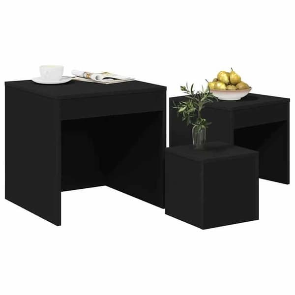 Maison Exclusive - 3 stk. Sort Agglomereret Borde