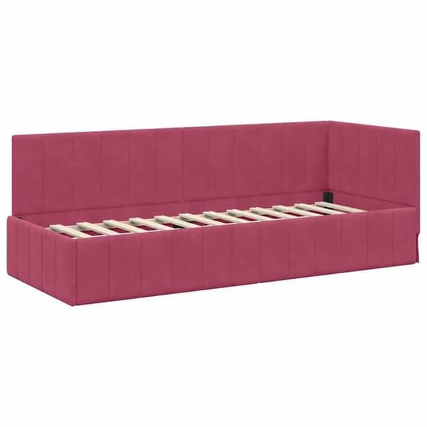 Maison Exclusive - Hörnsängram Bordeaux 80 cm x 200 cm Sammet