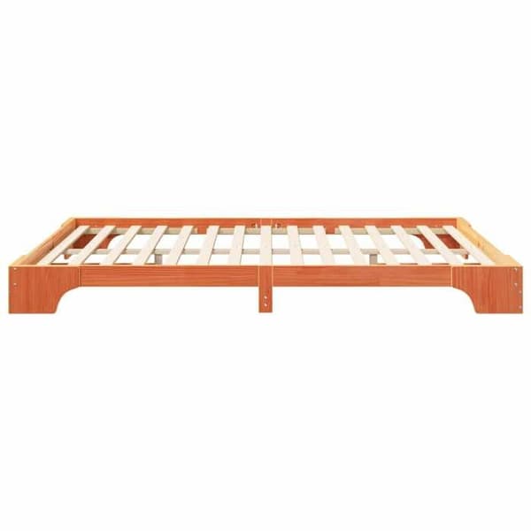 Maison Exclusive - Sängram Brun 160 x 220 cm Massivt trä