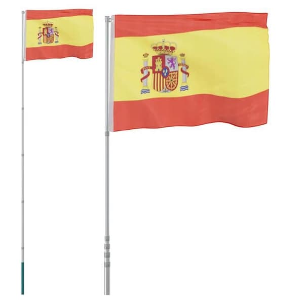Eksklusivt Hus - Spaniens Flag og 5,5 m Aluminium Mast