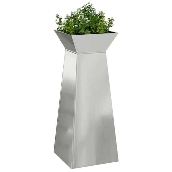 Maison Exclusive - Pelarplanter 2 st Silver 40 x 40 x 100 cm