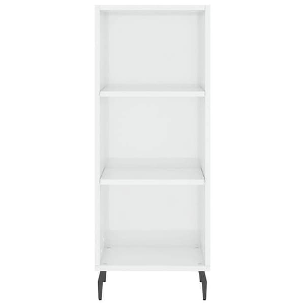 Maison Exclusive - Hvid glans buffet 34,5x32,5x90 cm ingeniørtræ Vit