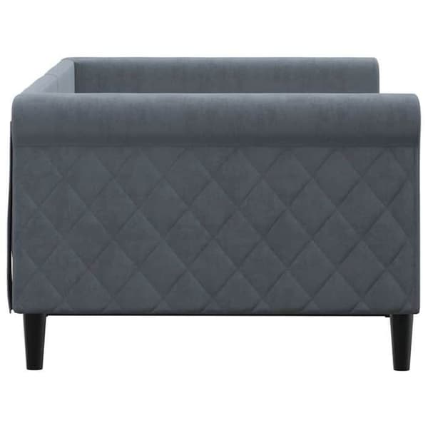 Maison Exclusive - Tummanharmaa lepotuoli 90x190 cm samettia