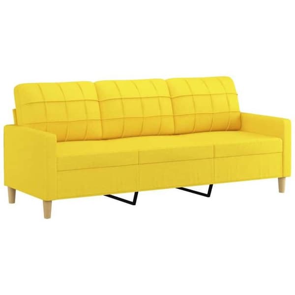 Maison Exclusive - Sæt af 2 sofaer med lysegule puder i stof