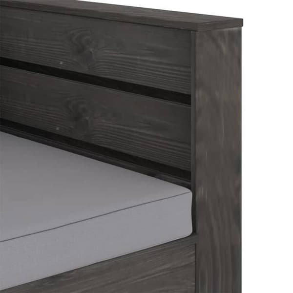 Maison Exclusive - Havegruppe 2 stk med puder, grå imprægneret træ Grå (trä impregnerat med grå)